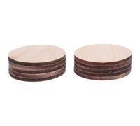 HANABASS Rodajas de Madera Redondas 10 Piezas para Manualidades DIY Fáciles de Pintar y Teñir, Ideales para Proyectos Creativos y Adornos de Entrada