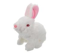 HANABASS Saltarín Eléctrico para Niños Juguete de Peluche Conejo de Peluche con Luz LED 30 Cm Mascota Realista Juguete para Caminar para Pascua