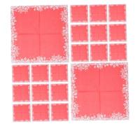 HANABASS Servilletas Desechables Navideñas Rojas Copos de Nieve 120 Unidades 33X33 CM para Fiestas Cenas y Celebraciones Papel Absorbente para Decoración Festiva de Mesa