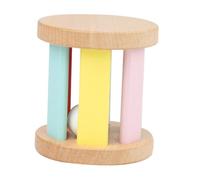 HANABASS Sonajero de Mano de Madera Rodillo para Ñiño, Instrumento Musical Educativo Pequeño, Juguete Sensorial para Recién Nacido y Niño Pequeño, Desarrollo Auditivo y Motricidad,