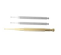 HANABASS Sonda Puntual y Pluma de Auricular 3 Piezas, Herramientas de Presión Auditiva de Inoxidable y Cobre, Portátiles para Masaje de Puntos Gatillo, Uso Profesional y Viajes