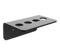 HANABASS Soporte de Cizalla de Pared para Barbería, Organizador Acrílico Negro de 4 Ranuras, para Peines y Tijeras de Peluquería, Estante de Almacenamiento