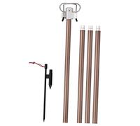 HANABASS Soporte de Linterna para Camping Plegable de Aluminio con Doble Gancho Rack de Luz Portátil para Actividades para Senderismo Picnic y Pesca
