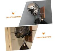 HANABASS Soporte de Pared para Casco de Motocicleta y Gancho Multiusos para Chaquetas Almacenamiento Resistente para Accesorios Motos para Garaje y Entrada Montaje Fácil y Color Aleatorio