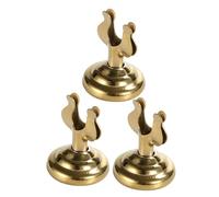 HANABASS Soporte para Números de Mesa Mini en Forma de U Pequeño, Base Dorada, 3 Piezas, Clips de Notas y Porta Tarjetas para Buffet, Decoración de Fiestas, Hogar y Oficina