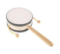 HANABASS tambor de onda de mano tambor de mano tambor para pequeños tambor de mono giratorio tambor tradicional infantil instrumento agitador juguete de percusión giratorio madera