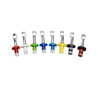 HANABASS Tapones Pack de 3 Unidades de Silicona y Metal de Botellas Reutilizables Sellado Hermético a Prueba de Fugas, Redondos Color Aleatorio para Vinos Tintos y Blancos