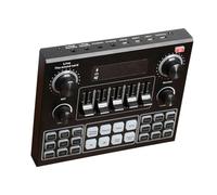 HANABASS Tarjeta de Sonido Externa Multifunción Móvil y Ordenador Mezclador Audio con Ajustes Personalizables y Especiales Control de Graves Agudos y Eco Diseño Duradero y para