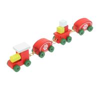 HANABASS Tren De Navidad Decoración del Hogar De Navidad Pequeño Jugar Miniaturas De Casa De Muñecas Aldea para Mini Tren De Juguete Miniatura De Navidad Decoración Navideña De Madera Rojo