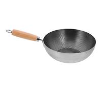 HANABASS Wok Fácil de Limpiar de Acero Inoxidable Estructura de Panal, Sartén Antiadherente sin Revestimiento Adecuado para Cocinar en Grill y Cocina