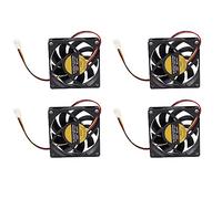 Hanabitx 4 unidades 70 x 70 mm 12 V a 3 pines PC PC PC Case CPU DC Brushless ventilador de refrigeración negro