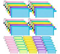 Hanabitx 50 bolsas de malla con cremallera para útiles escolares, estuches para lápices, bolsas de viaje multiusos, ver imagen