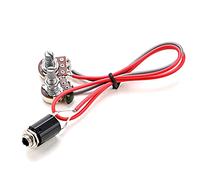 Hanabitx Arnés de cableado de una sola bobina, 1 tono, 1 volumen y conector para piezas de guitarra de 3/4 cuerdas