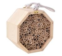 Hanabitx Caseta para insectos de madera para abejas, para insectos de madera natural ecológica para hoteles, jardines, instalación fácil, fácil de limpiar, duradera, fácil de usar.