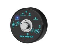 Hanabitx Controlador de pedal MIDI recargable MIDI inalámbrico con pedal para controlador MIDI portátil