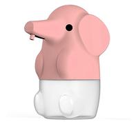 Hanabitx Dispensador automático de jabón, dispensador de jabón espumoso para niños, recargable sin contacto, bonito dispensador sin contacto de animales (rosa)