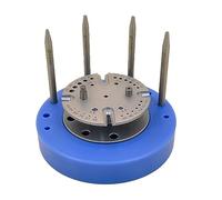 Hanabitx Juego de herramientas de reparación de relojes, punzón de acero, extracción e instalación de rueda de equilibrio, juego de núcleo de eje de espiral de espiral edición mejorada, azul, Enhanced