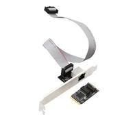 Hanabitx M. 2 Tarjeta de Red Gigabit de 2.5G Adaptador de Red para Esports Industriales 2500M M2 (Clave B+M) Chip I226