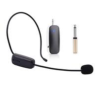 Hanabitx Micrófono inalámbrico UHF portátil 2 en 1 amplificador de volumen micrófono profesional para enseñar el habla