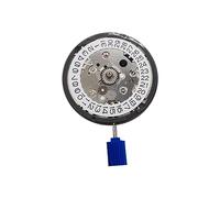 Hanabitx NH34 Movimiento de reloj de alta precisión NH34 GMT, calendario de función de 3 en punto, mecanismo de movimiento automático, piezas de repuesto, calendario blanco, plata, White Calendar,