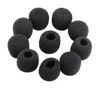 Hanabitx Pequeños protectores de espuma resistentes al viento para micrófono Lavalier para auriculares, 15 piezas