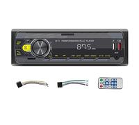 Hanabitx Radio de coche Bluetooth de 4 canales de 45 W, multifunción, enchufable, disco U con función multicolor para coche