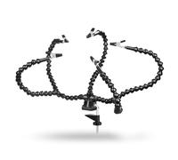 Hanabitx Soporte de soldadura multiusos para ayuda, clip de mesa, soporte para soldadura de tercera mano, soporte para PCB, brazo flexible, herramienta de soldadura