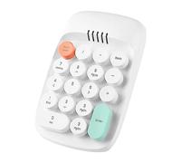Hanabitx Teclado numérico inalámbrico, teclado retro para máquina de escribir, teclados numéricos teclado numérico 18 Mini teclado Bluetooth de 2,4 GHz (blanco)