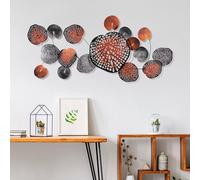 Hanah Home Accesorio de pared de metal decorativo hecho a mano, 125 x 62 x 4 cm, 100% metal, diseño único pintado a mano, perfecto para decoración del hogar y amantes del arte