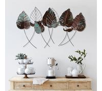 Hanah Home Accesorio de pared de metal decorativo hecho a mano, 67 x 112 cm, 100% metal (1,5 mm), diseño único pintado a mano, perfecto para decoración del hogar y amantes del arte