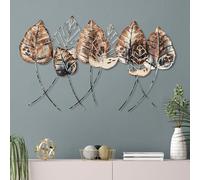 Hanah Home Accesorio de pared de metal decorativo hecho a mano, 67 x 112 cm, 100% metal (1,5 mm), diseño único pintado a mano, perfecto para decoración del hogar y amantes del arte