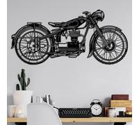 Hanah Home Accesorio de pared de metal decorativo negro elegante, 100 x 48 cm, 100% metal, 1,5 mm de grosor, fácil montaje en pared, perfecto para decoración moderna