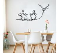 Hanah Home Accesorio de pared de metal decorativo negro elegante, 115 x 58,5 cm, 100% metal, 1,2 mm de grosor, perfecto para la decoración del hogar moderna y la exhibición de arte