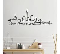 Hanah Home Accesorio de pared de metal decorativo negro elegante, 120 x 43 x 1,5 cm, 100% metal, 2 mm de grosor, diseño ligero y moderno para decoración del hogar