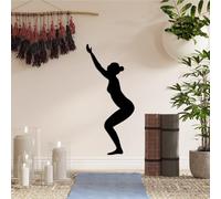 Hanah Home Accesorio de pared de metal decorativo negro elegante, 26 x 60 cm, 100% metal, 1,5 mm de grosor, perfecto para decoración moderna del hogar y arte de pared único