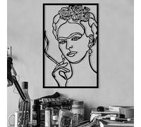 Hanah Home Accesorio de pared de metal decorativo negro elegante, 34 x 52 cm, 100% metal, 1,2 mm de grosor, perfecto para decoración moderna del hogar y arte de pared único
