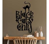 Hanah Home Accesorio de pared de metal decorativo negro elegante, 34 x 60 cm, 100% metal, 1,5 mm de grosor, perfecto para decoración moderna del hogar y arte de pared único