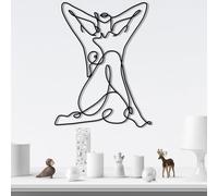 Hanah Home Accesorio de pared de metal decorativo negro elegante, 38 x 50 cm, 100% metal, 1,2 mm de grosor, perfecto para decoración moderna del hogar y arte de pared único