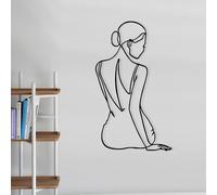 Hanah Home Accesorio de pared de metal decorativo negro elegante, 38 x 65 cm, 100% metal, 1,2 mm de grosor, perfecto para decoración moderna del hogar y arte de pared único