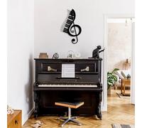 Hanah Home Accesorio de pared de metal decorativo negro elegante, 42 x 69 cm, 100% metal, 1,5 mm de grosor, perfecto para decoración moderna del hogar y arte de pared único