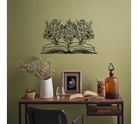 Hanah Home Accesorio de pared de metal decorativo negro elegante, 43 x 70 cm, 100% metal, 1,5 mm de grosor, perfecto para decoración moderna del hogar y arte de pared único