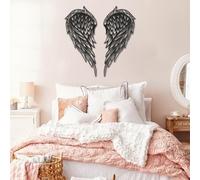 Hanah Home Accesorio de pared de metal decorativo negro elegante, 46 x 99 cm, 100% acero, 1,5 mm de grosor, diseño duradero y elegante para decoración del hogar o la oficina