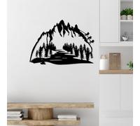 Hanah Home Accesorio de pared de metal decorativo negro elegante, 48 x 70 cm, 100% metal, 1,5 mm de grosor, ligero y fácil de colgar, perfecto para la decoración del hogar