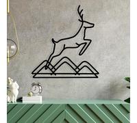 Hanah Home Accesorio de pared de metal decorativo negro elegante, 49 x 51 cm, 100% metal, 1,2 mm de grosor, perfecto para decoración moderna del hogar y arte de pared único