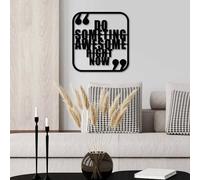 Hanah Home Accesorio de pared de metal decorativo negro elegante, 50 x 50 cm, 100% metal, 1,5 mm de grosor, peso ligero, 1,22 kg, perfecto para decoración moderna del hogar