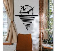 Hanah Home Accesorio de pared de metal decorativo negro elegante, 51 x 54,5 cm, 100% metal, 1,2 mm de grosor, perfecto para decoración moderna del hogar y arte de pared único