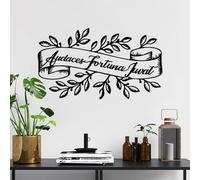 Hanah Home Accesorio de pared de metal decorativo negro elegante, 55 x 32 cm, 100% metal, 1,5 mm de grosor, perfecto para decoración moderna del hogar y arte de pared único