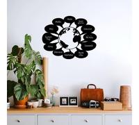 Hanah Home Accesorio de pared de metal decorativo negro elegante, 55 x 70 cm, 100% metal, 1,5 mm de grosor, perfecto para decoración moderna del hogar y arte de pared único