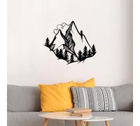 Hanah Home Accesorio de pared de metal decorativo negro elegante, 57 x 70 cm, 100% metal, 1,5 mm de grosor, perfecto para decoración moderna del hogar y arte de pared único