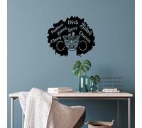 Hanah Home Accesorio de pared de metal decorativo negro elegante, 58 x 70 cm, 100% metal, 1,5 mm de grosor, perfecto para decoración moderna del hogar y arte de pared único